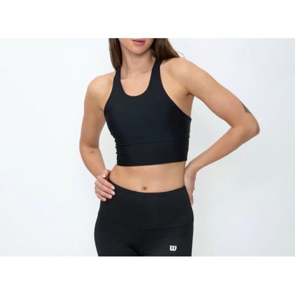Wilson NWT Black Athletic Sports Bra Top Size XL Womens